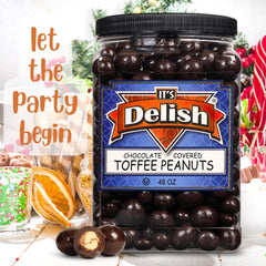Dark Chocolate Toffee Coated Peanuts — Jumbo Jar - It's Delish (photo 3)
