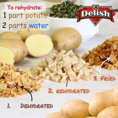 Dehydrated Potato Dices Medium Jar - It's Delish (photo 6)