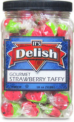 Red Strawberry Taffy Chews — Jumbo Jar - It's Delish (photo 2)