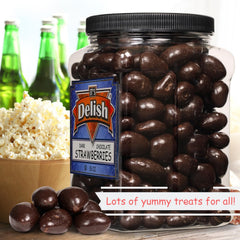 Dark Chocolate Covered Dried Strawberries Jumbo Jar - It's Delish (photo 5)