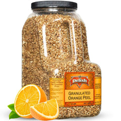 Dried Orange Peel 4 LBS Bulk Restaurant Gallon Jug - It's Delish