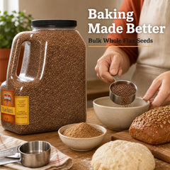 Brown Flax Seeds 6 LBS Bulk Gallon Jug with Handle - It's Delish (photo 3)