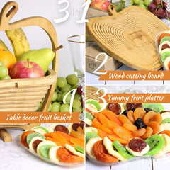 Dried Fruit Gift Basket Bamboo Wood 3-in-1 Gift - It's Delish (photo 3)