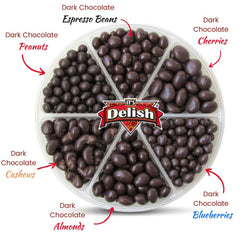 Gourmet White & Dark Chocolate Nuts Gift Tray 6-Pt - It's Delish (photo 5)