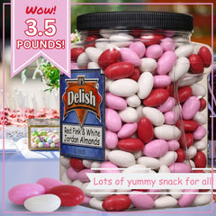 Red, Pink & White Jordan Almonds Mix — Jumbo Jar - It's Delish (photo 5)