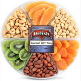 Gourmet Salted Nuts & Dried Fruit Assortment Gift Tray 6-Pt