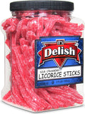 Sweet & Sour Strawberry Licorice Sticks — Jumbo Jar