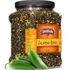 Dried Jalapeno Dices Jumbo Jar - It's Delish