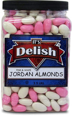 Pink and White Jordan Almonds Mix 3.5 lbs Jumbo Container - It's Delish (photo 3)