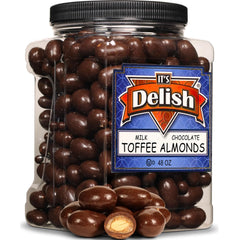 Milk Chocolate Toffee Coated Almonds — Jumbo Jar - It's Delish
