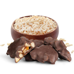 Chocolate Caramel Rice Crispies Clusters — Red Gift Box - It's Delish (photo 11)