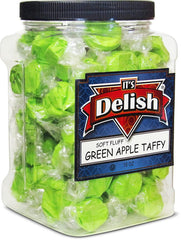 Green Apple Taffy Chews — Jumbo Jar - It's Delish