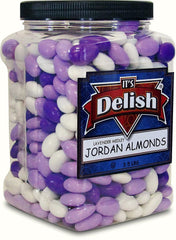 Lavender, Purple & White Jordan Almonds Medley - Jumbo Jar - It's Delish