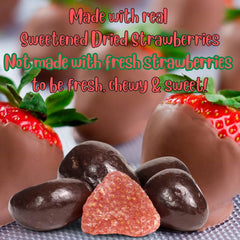 Dark Chocolate Covered Dried Strawberries Jumbo Jar - It's Delish (photo 4)