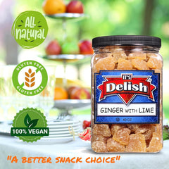 Crystallized Ginger Chunks with Lime Jumbo Jar - It's Delish (photo 3)