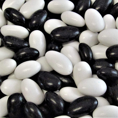 Jordan Almonds, Black & White (Black Tie Tuxedo) - It's Delish