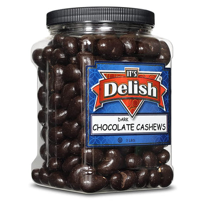 Dark Chocolate Cashews — Jumbo Jar - It's Delish
