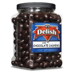 Dark Chocolate Cashews — Jumbo Jar - It's Delish