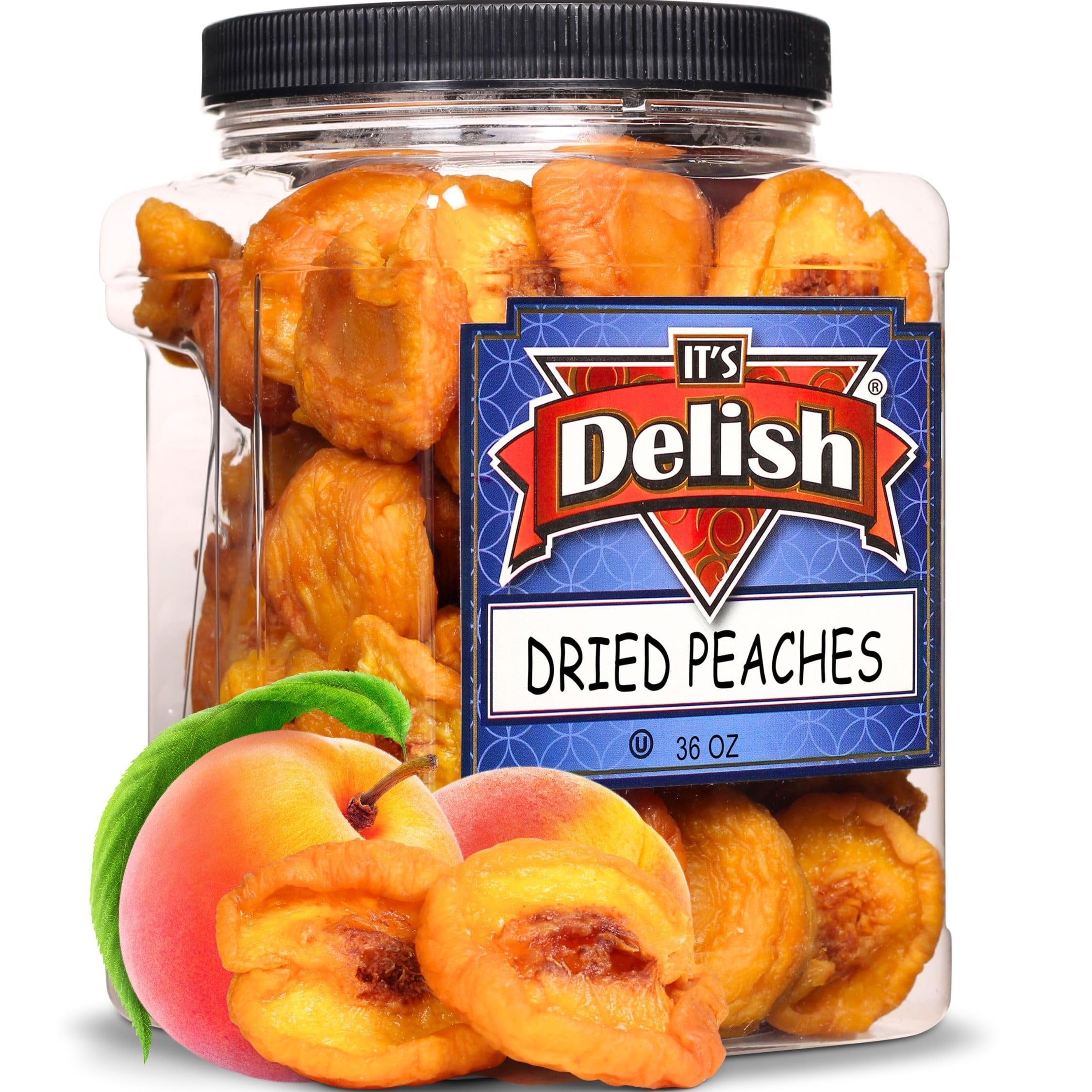 Dried Peaches — Jumbo Jar - It's Delish