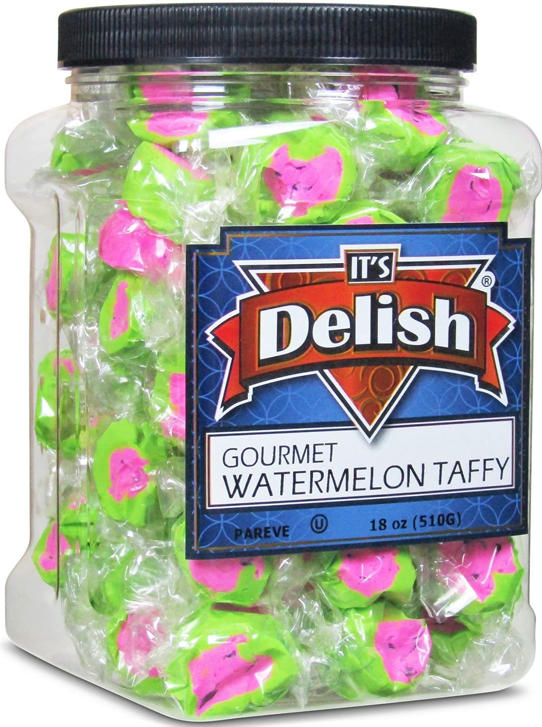 Watermelon Taffy Chews — Jumbo Jar - It's Delish