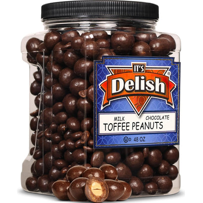 Milk Chocolate Toffee Coated Peanuts — Jumbo Jar - It's Delish