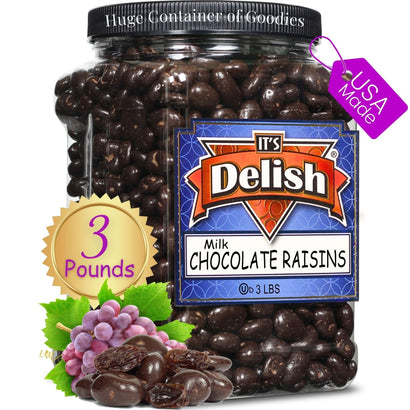 Milk Chocolate Covered Raisins Jumbo Jar - It's Delish