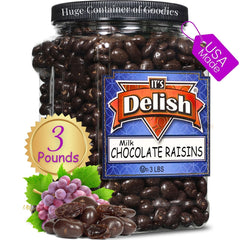 Milk Chocolate Covered Raisins Jumbo Jar - It's Delish