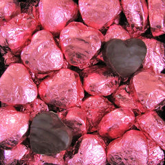 Raspberry Crème Chocolate Hearts — Pink Foil Jumbo Jar - It's Delish (photo 4)