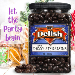 Dark Chocolate Covered Raisins Jumbo Jar - It's Delish (photo 3)