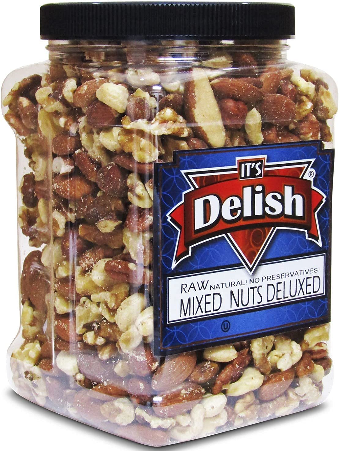 Raw Mixed Nuts Without Peanuts — Jumbo Jar - It's Delish