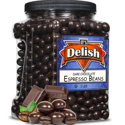 Dark Chocolate Espresso Beans Jumbo Jar - It's Delish