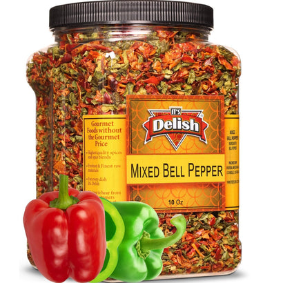 Dehydrated Red & Green Bell Peppers Mix - It's Delish