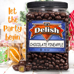 Dark Chocolate Dried Pineapple Bits Jumbo Jar - It's Delish (photo 4)