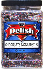 Rainbow Nonpareil Dark Chocolate Discs — Jumbo Jar - It's Delish (photo 2)