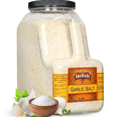 Garlic Salt 6 LBS Bulk Restaurant Gallon Jug with Handle - It's Delish