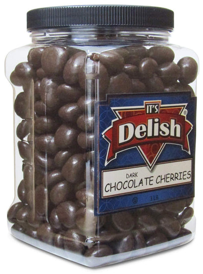 Dark Chocolate Covered Cherries - Jumbo Container - It's Delish