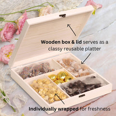 Classy Candy Gift Tray Wood Gift Basket with Lid - It's Delish (photo 6)