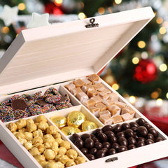 Classy Candy Gift Tray Wood Gift Basket with Lid - It's Delish (photo 2)
