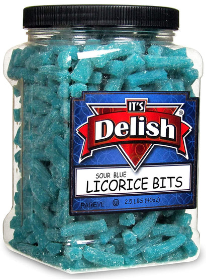 Sour Blueberry Licorice Bits — Jumbo Jar - It's Delish