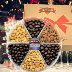 Gourmet Nut & Chocolate Variety 6-Section Gift Tray - It's Delish (photo 3)