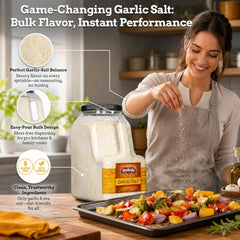 Garlic Salt 6 LBS Bulk Restaurant Gallon Jug with Handle - It's Delish (photo 2)