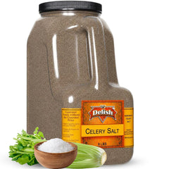 Celery Salt 6 LBS Bulk Restaurant Gallon Jug with Handle - It's Delish