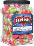 Red Strawberry Taffy Chews — Jumbo Jar