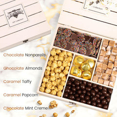 Classy Candy Gift Tray Wood Gift Basket with Lid - It's Delish (photo 4)