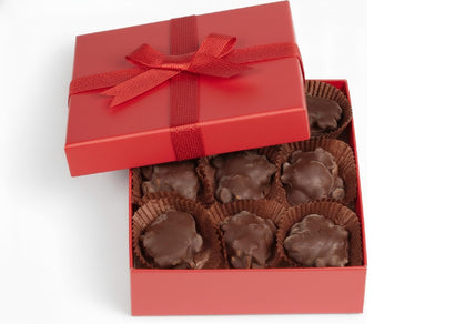 Milk Chocolate Peanut Caramel Clusters — Red Gift Box - It's Delish