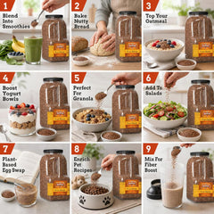 Brown Flax Seeds 6 LBS Bulk Gallon Jug with Handle - It's Delish (photo 4)