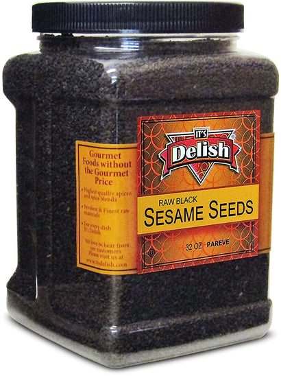 Whole Black Sesame Seeds — Jumbo Jar - It's Delish