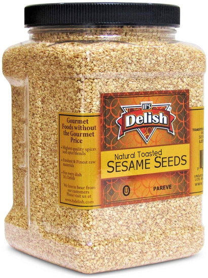 Toasted White Sesame Seeds — Jumbo Jar - It's Delish