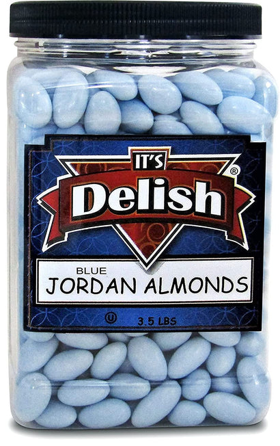 Blue Jordan Almonds — Jumbo Jar - It's Delish