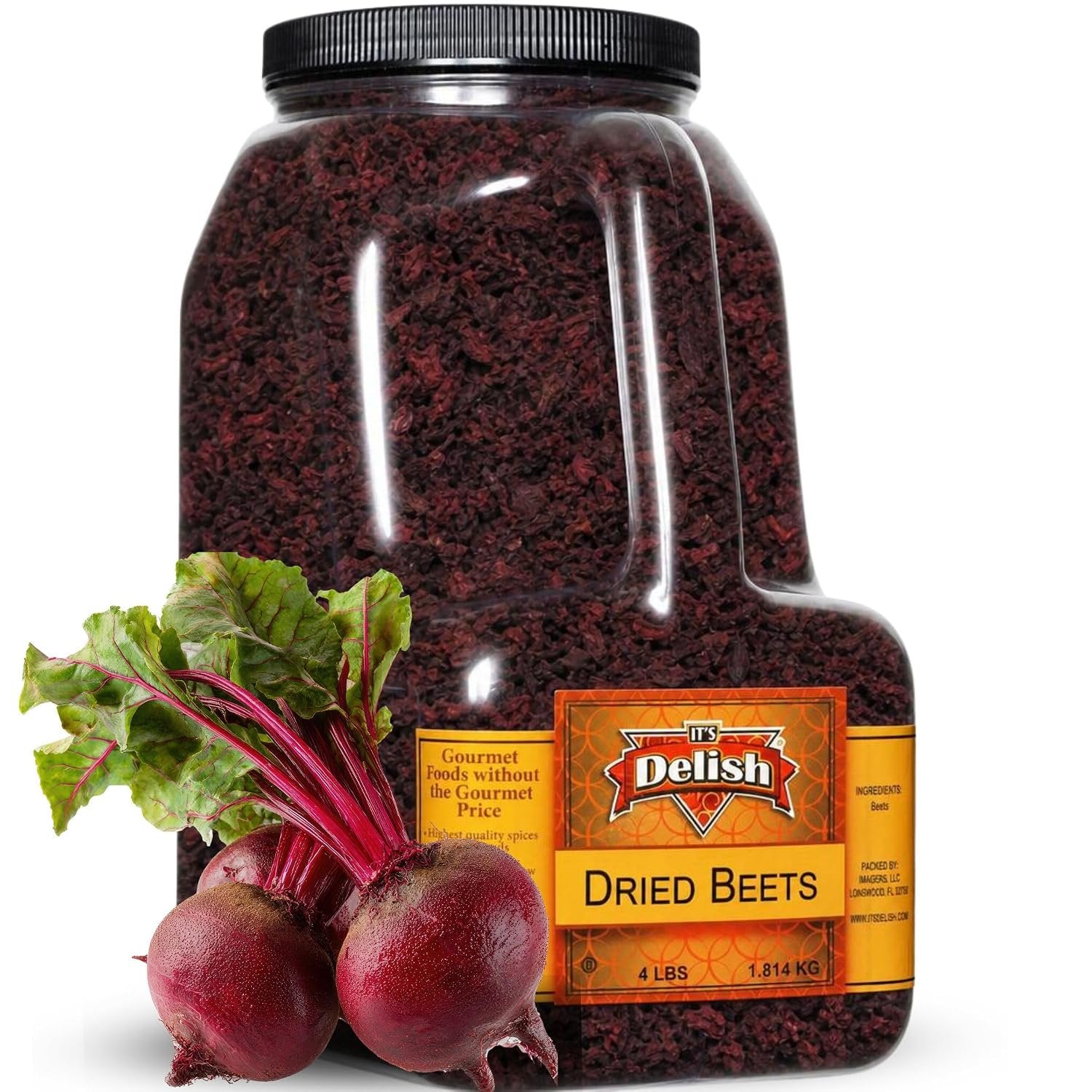 Dehydrated Beet Dices 4 LBS Gallon Jug with Handle - It's Delish